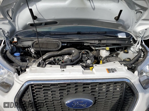2021 Ford Transit Cargo with VIN 1FTBR1C88MKB00153, listed as a Copart auction lot 41636224 with 21,072 mi miles and Salvage Title. Bid and sale history available at DreamBid. Image 11.
