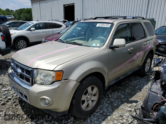2010 Ford Escape Limited with VIN 1FMCU0EGXAKA03092, listed as a Copart auction lot 61094785 with 114,884 mi miles and Salvage title. Bid and sale history available at DreamBid. Image 1.