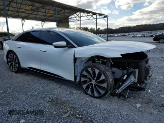 2024 Lucid Air Touring with VIN 50EA1TEA4RA001840, listed as a Copart auction lot 42446645 with 9,899 mi miles and Salvage Title. Bid and sale history available at carsss.com. Image 4.