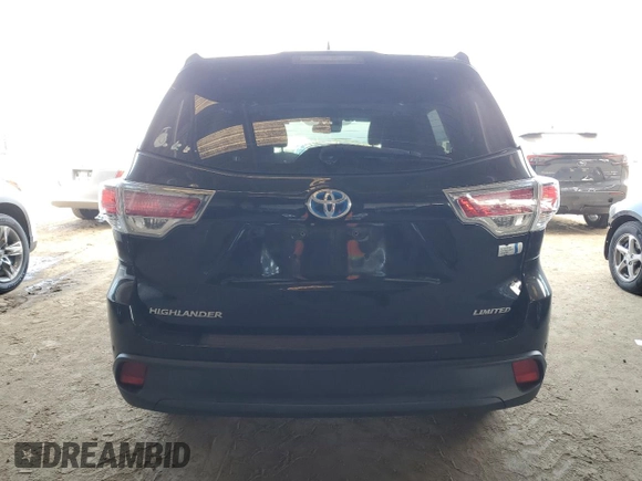 2015 Toyota Highlander Hybrid Limited with VIN 5TDDCRFH1FS008155, listed as a Copart auction lot 41795365 with 103,908 mi miles and Salvage Title. Bid and sale history available at carsss.com. Image 6.