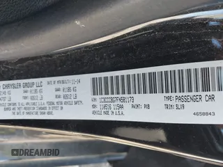 2015 Chrysler 200 S with VIN 1C3CCCBG7FN581173, listed as a IAAI auction lot 41679322 with 188,235 mi miles. Bid and sale history available at carsss.com. Image 9.