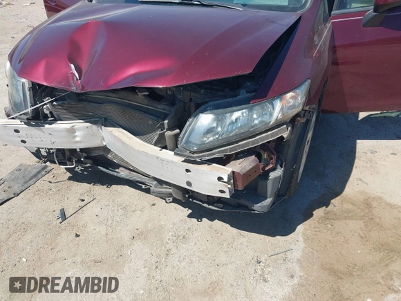 2013 Honda Civic LX with VIN 2HGFB2F58DH587747, listed as a IAAI auction lot 41862922 with 38,797 mi miles and . Bid and sale history available at DreamBid. Image 6.