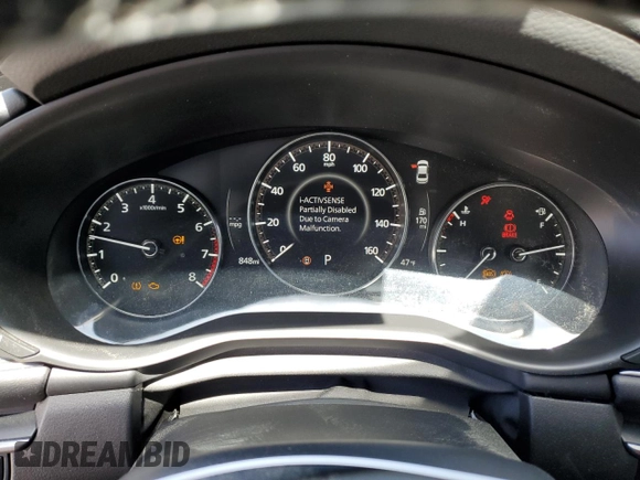 2025 Mazda 3 S Select Sport with VIN 3MZBPABM0SM466678, listed as a Copart auction lot 51999145 with 848 mi miles and Non Repairable. Bid and sale history available at DreamBid. Image 9.