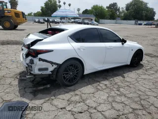 2024 Lexus IS 350 F Sport with VIN JTHGZ1B29R5073827, listed as a Copart auction lot 55848125 with 10,455 mi miles and Salvage title. Bid and sale history available at DreamBid. Image 3.
