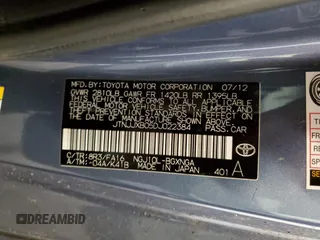 2013 Scion iQ z VIN JTNJJXB05DJ022384, wystawiony jako Copart lot #54790244 z przebiegiem Nie podano mil oraz Czysty tytuł • Clean title. Historia ofert i sprzedaży dostępna na DreamBid. Obrazek 13.