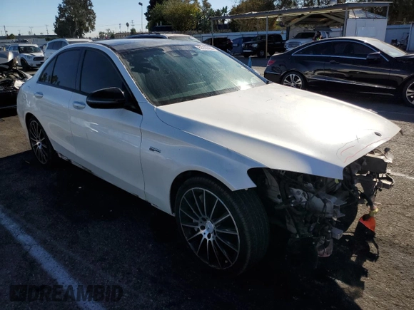 2018 Mercedes-Benz C 43 AMG with VIN 55SWF6EB9JU240378, listed as a Copart auction lot 82298494 with 79,513 mi miles and Salvage Title. Bid and sale history available at carsss.com. Image 4.