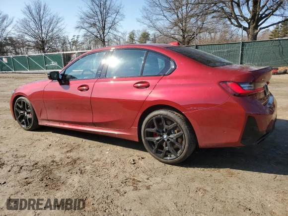 2025 BMW 3 Series M340i xDrive with VIN 3MW69FT06S8F12088, listed as a Copart auction lot 44757725 with 1,290 mi miles and Salvage Title. Bid and sale history available at carsss.com. Image 2.