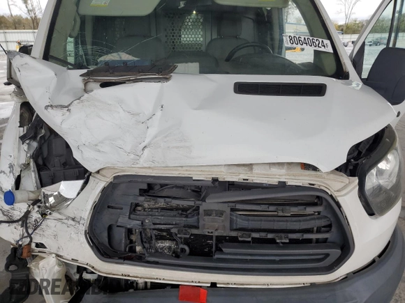 2017 Ford Transit with VIN 1FTYE1YM3HKA15433, listed as a Copart auction lot 80640624 with 191,235 mi miles and Salvage title. Bid and sale history available at DreamBid. Image 12.