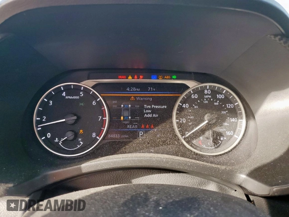 2020 Nissan Sentra SV with VIN 3N1AB8CV8LY226191, listed as a Copart auction lot 48186925 with 84,833 mi miles and Salvage Title. Bid and sale history available at carsss.com. Image 9.