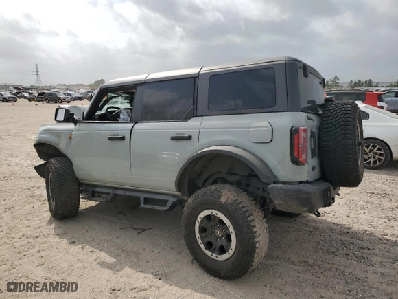 2023 Ford Bronco with VIN 1FMEE5DH3PLB94709, listed as a Copart auction lot 51641535 with 0 mi miles and Non Repairable. Bid and sale history available at carsss.com. Image 2.