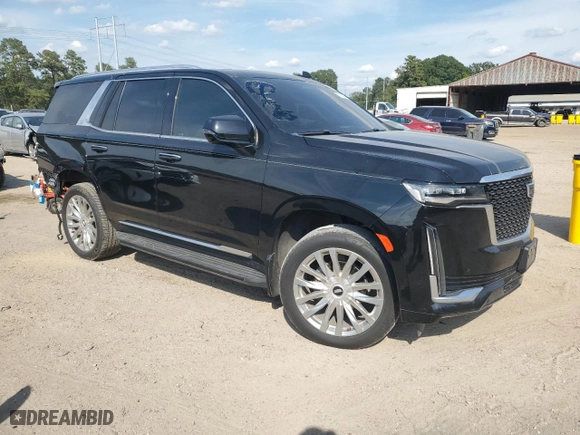 2021 Cadillac Escalade RWD Premium Luxury with VIN 1GYS3BKL8MR418112, listed as a Copart auction lot 72939754 with 52,165 mi miles and Salvage Title. Bid and sale history available at carsss.com. Image 4.