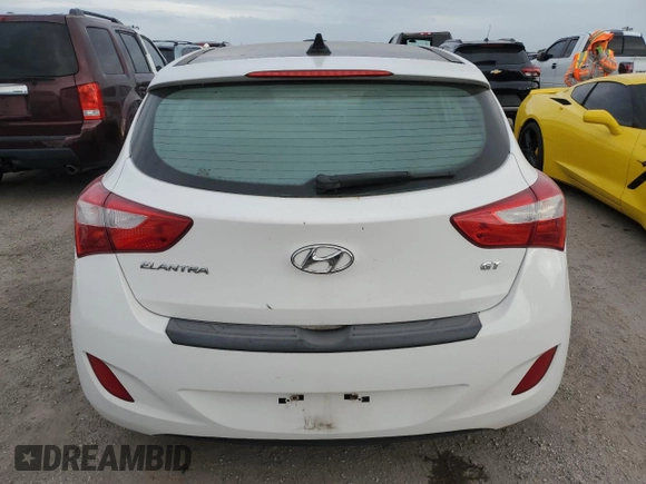 2013 Hyundai Elantra GT with VIN KMHD35LE8DU093065, listed as a Copart auction lot 75117784 with 0 mi miles and Salvage Title. Bid and sale history available at carsss.com. Image 6.