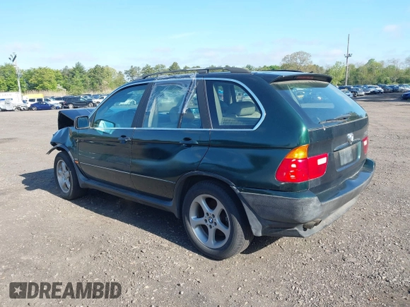 2000 BMW X5 with VIN WBAFB334XYLH02115, listed as a IAAI auction lot 39413915 with 1 mi miles. Bid and sale history available at carsss.com. Image 3.