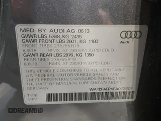 2014 Audi Q5 Premium Plus with VIN WA1LFAFPXEA013601, listed as a Copart auction lot 42926405 with 0 mi miles and Salvage Title. Bid and sale history available at carsss.com. Image 13.