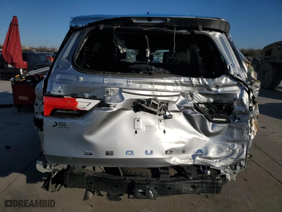 2023 Toyota Sequoia SR5 with VIN 7SVAAABA9PX003645, listed as a Copart auction lot 87644255 with 37,133 mi miles and Salvage Title. Bid and sale history available at carsss.com. Image 6.