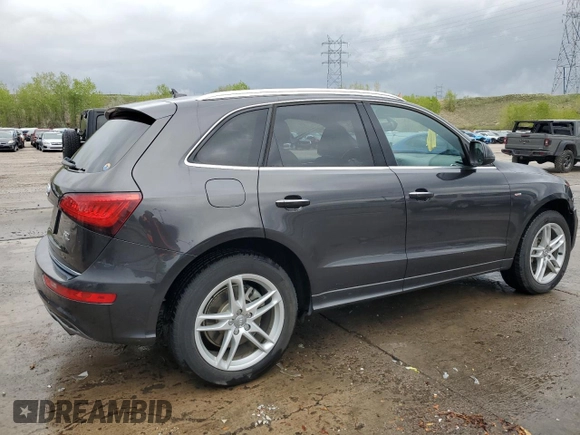 2015 Audi Q5 Premium Plus with VIN WA1DGAFP4FA019249, listed as a Copart auction lot 55855715 with 102,122 mi miles and Salvage title. Bid and sale history available at DreamBid. Image 3.