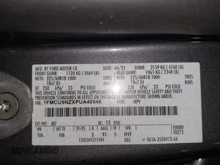 2023 Ford Escape ST-Line Select z VIN 1FMCU9NZXPUA40548, wystawiony jako IAAI lot #42326063 z przebiegiem 24 047 mil mil oraz . Historia ofert i sprzedaży dostępna na DreamBid. Obrazek 9.