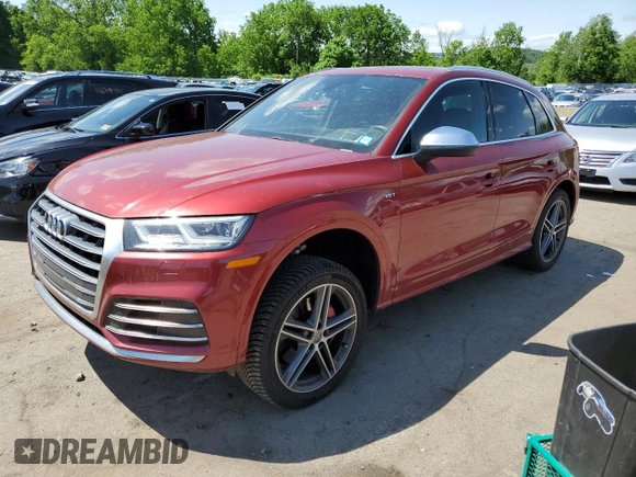 2018 Audi SQ5 Premium Plus with VIN WA1A4AFY5J2102468, listed as a Copart auction lot 56476584 with 60,139 mi miles and Salvage Title. Bid and sale history available at DreamBid. Image 1.