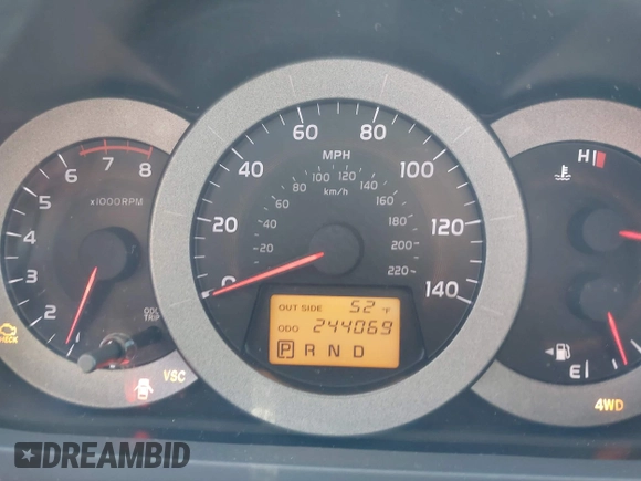 2008 Toyota RAV4 with VIN JTMBD33V686081889, listed as a IAAI auction lot 41971934 with 244,069 mi miles. Bid and sale history available at carsss.com. Image 7.