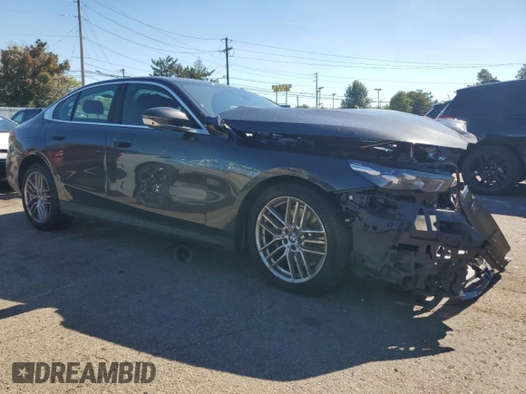 2024 BMW 5 Series 530i xDrive with VIN WBA53FJ06RCS25711, listed as a Copart auction lot 74090134 with 0 mi miles and Salvage Title. Bid and sale history available at carsss.com. Image 4.