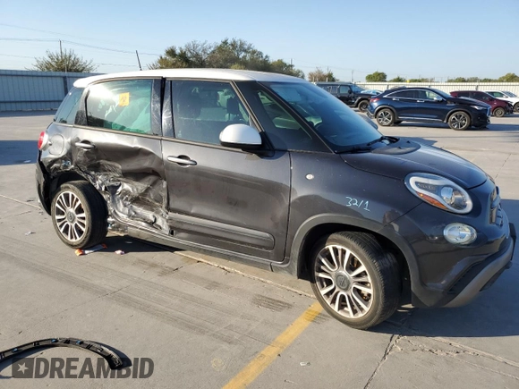2020 FIAT 500L Trekking with VIN ZFBNFADH4LZ042720, listed as a Copart auction lot 74087074 with 22,381 mi miles and Salvage Title. Bid and sale history available at carsss.com. Image 4.
