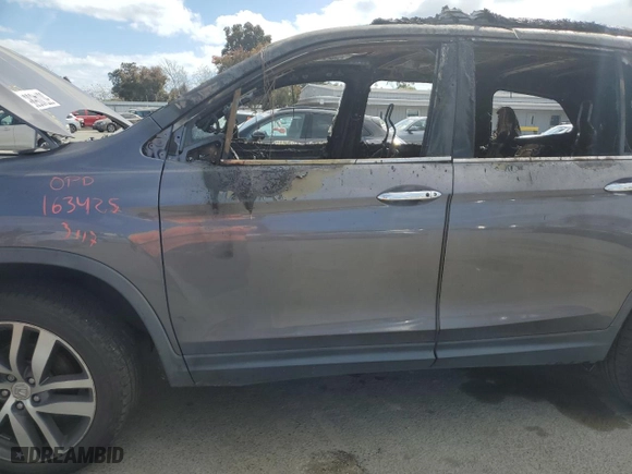 2017 Honda Pilot Touring with VIN 5FNYF6H93HB052002, listed as a Copart auction lot 50740585 with 0 mi miles and Salvage Title. Bid and sale history available at carsss.com. Image 7.