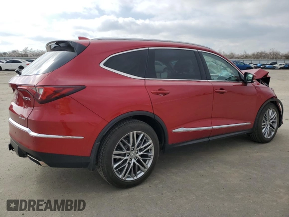2022 Acura MDX w/Advance Package with VIN 5J8YE1H87NL041057, listed as a Copart auction lot 46273335 with 31,586 mi miles and Salvage Title. Bid and sale history available at carsss.com. Image 3.