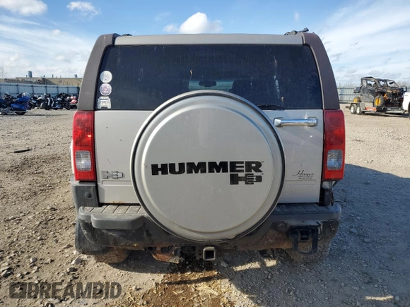 2006 Hummer H3 with VIN 5GTDN136X68191101, listed as a Copart auction lot 80389764 with 167,687 mi miles and Non Repairable. Bid and sale history available at carsss.com. Image 6.