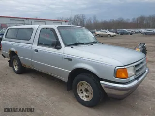1997 Ford Ranger XL with VIN 1FTCR10U8VPA00709, listed as a IAAI auction lot 42071941 with 153,501 mi miles. Bid and sale history available at carsss.com. Image 1.