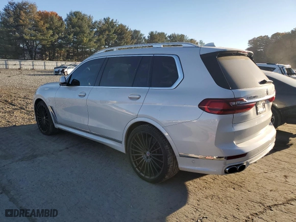 2021 BMW X7 ALPINA XB7 with VIN 5UXCX6C15M9G12505, listed as a Copart auction lot 74230214 with 75,597 mi miles and Salvage Title. Bid and sale history available at carsss.com. Image 2.