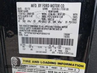 2013 Ford F-150 XL z VIN 1FTFW1EF4DFB58310, wystawiony jako IAAI lot #42459924 z przebiegiem 139 059 mil mil oraz . Historia ofert i sprzedaży dostępna na DreamBid. Obrazek 9.
