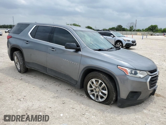 2021 Chevrolet Traverse LS with VIN 1GNERFKW3MJ108622, listed as a Copart auction lot 54209845 with 68,457 mi miles and Salvage title. Bid and sale history available at DreamBid. Image 4.