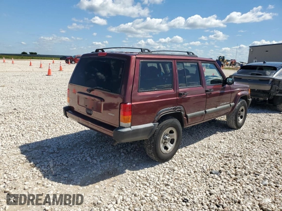 2001 Jeep Cherokee Sport with VIN 1J4FT48S21L538823, listed as a Copart auction lot 56385885 with 157,808 mi miles and Clean title. Bid and sale history available at DreamBid. Image 3.