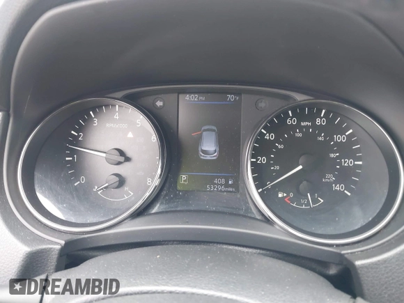 2019 Nissan Rogue S with VIN JN1BJ1CP3KW528851, listed as a IAAI auction lot 41554908 with 53,296 mi miles and . Bid and sale history available at DreamBid. Image 7.