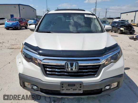 2020 Honda Ridgeline RTL with VIN 5FPYK3F57LB031244, listed as a Copart auction lot 58863795 with 54,318 mi miles and Salvage title. Bid and sale history available at DreamBid. Image 5.