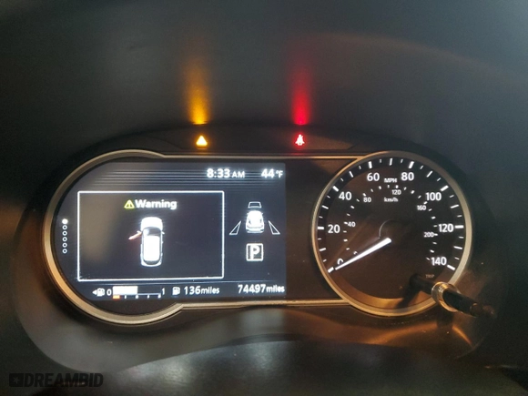 2019 Nissan Kicks S with VIN 3N1CP5CU1KL562339, listed as a Copart auction lot 52029675 with 74,497 mi miles and Salvage Title. Bid and sale history available at carsss.com. Image 9.