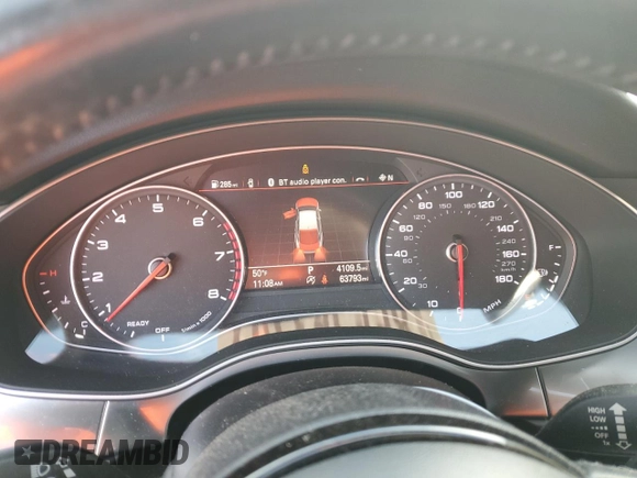 2017 Audi A7 Premium Plus with VIN WAUW2AFCXHN023910, listed as a Copart auction lot 86535324 with 63,793 mi miles and Salvage title. Bid and sale history available at DreamBid. Image 9.