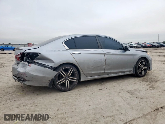 2016 Honda Accord Sport with VIN 1HGCR2F55GA169292, listed as a Copart auction lot 53847585 with 172,500 mi miles and Salvage title. Bid and sale history available at DreamBid. Image 3.