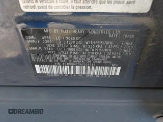 2010 Subaru Outback с VIN 4S4BRBAC0A3335645, выставлен на аукционе IAAI как лот 42097338 с пробегом 160 317 миль миль и . История ставок и продаж доступна на DreamBid. Изображение 9.