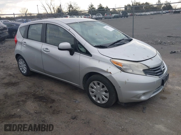 2014 Nissan Note S Plus z VIN 3N1CE2CPXEL426360, wystawiony jako IAAI lot #41875774 z przebiegiem 195 083 mil mil oraz . Historia ofert i sprzedaży dostępna na DreamBid. Obrazek 1.