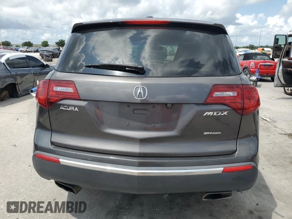 2011 Acura MDX with VIN 2HNYD2H20BH500130, listed as a Copart auction lot 59684785 with 212,375 mi miles and Salvage title. Bid and sale history available at DreamBid. Image 6.