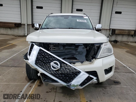 2017 Nissan Armada SV with VIN JN8AY2NC8H9503721, listed as a Copart auction lot 54143455 with Not Provided miles and Clean Title. Bid and sale history available at DreamBid. Image 5.