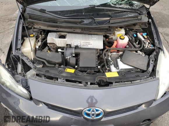 2012 Toyota Prius One with VIN JTDKN3DU1C5425677, listed as a Copart auction lot 52380585 with 0 mi miles and Salvage Title. Bid and sale history available at carsss.com. Image 11.