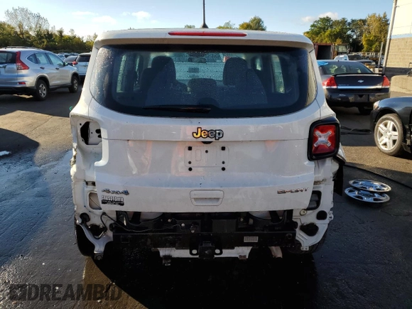2018 Jeep Renegade Sport with VIN ZACCJBAH0JPJ05799, listed as a Copart auction lot 74072224 with 64,297 mi miles and Salvage title. Bid and sale history available at DreamBid. Image 6.