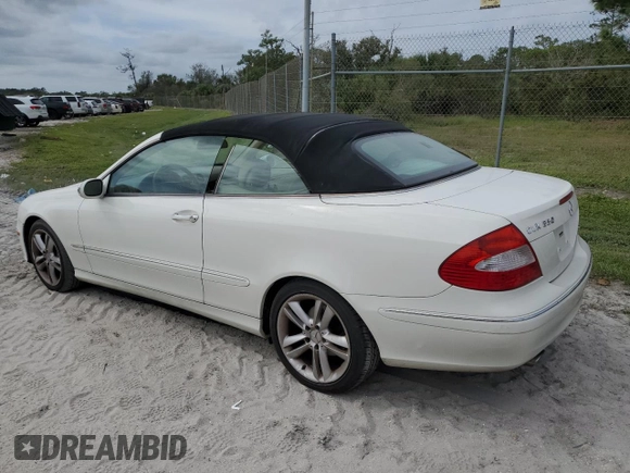 2007 Mercedes-Benz CLK 350 with VIN WDBTK56F67F211595, listed as a Copart auction lot 76596154 with 158,864 mi miles and Salvage Title. Bid and sale history available at DreamBid. Image 2.