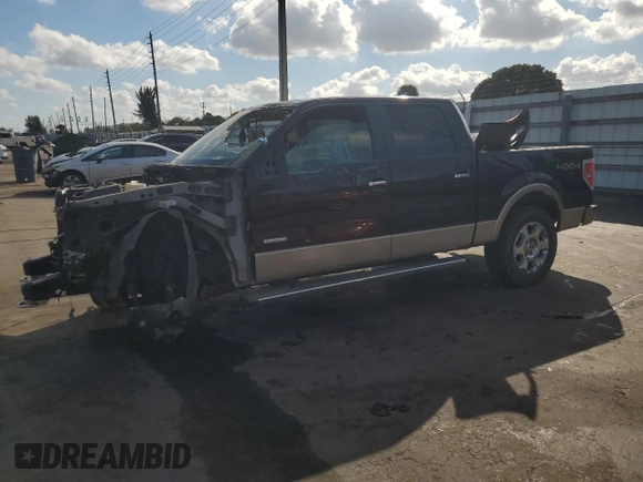 2012 Ford F-150 XL with VIN 1FTFW1ET4CFA81653, listed as a Copart auction lot 44022195 with Not provided miles and Salvage title. Bid and sale history available at DreamBid. Image 1.