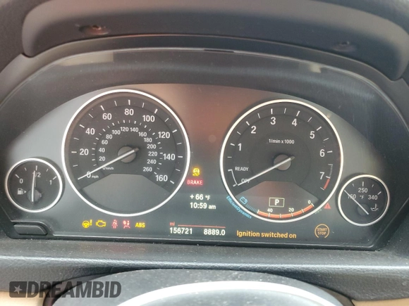 2014 BMW 3 Series 328i with VIN WBA3C1C5XEK105543, listed as a Copart auction lot 58548015 with 156,721 mi miles and Salvage title. Bid and sale history available at DreamBid. Image 9.