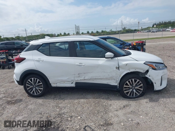 2021 Nissan Kicks SV with VIN 3N1CP5CV1ML482759, listed as a IAAI auction lot 42022796 with 73,303 mi miles and . Bid and sale history available at DreamBid. Image 13.