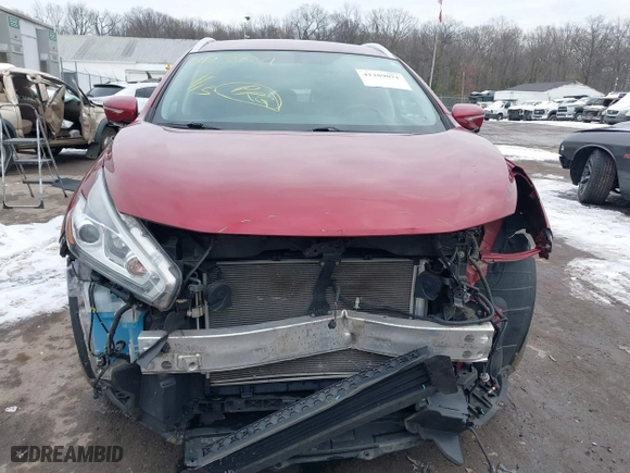2015 Nissan Murano SL with VIN 5N1AZ2MH2FN284843, listed as a IAAI auction lot 41289071 with 77,162 mi miles. Bid and sale history available at carsss.com. Image 12.
