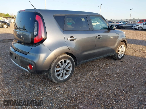 2018 Kia Soul + with VIN KNDJP3A55J7535782, listed as a IAAI auction lot 41807092 with 104,240 mi miles. Bid and sale history available at carsss.com. Image 4.